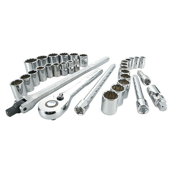 Craftsman Socket Wrench Set, 1/2" Drive, 33 Pieces CMMT12022