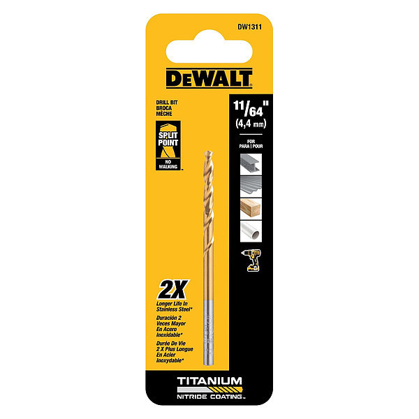 Dewalt 11/64" Titanium Speed Tip Drill Bit DW1311