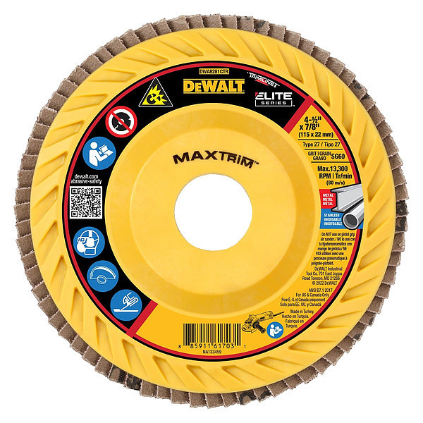 Dewalt XP(TM) Ceramic MAXTRIM Trimmable Flap Disc DWA8281CTR