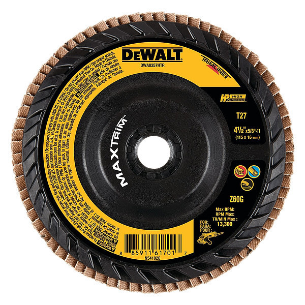 Dewalt HP(TM) MAXTRIM(TM) Trimmable Backer Flap Disc DWA8357HTR