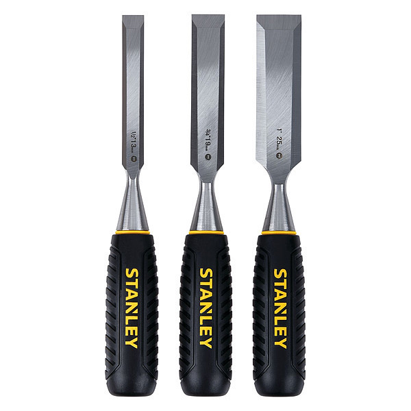 Stanley Chisel Set, Steel, For Wood, (3) Pieces STHT16727