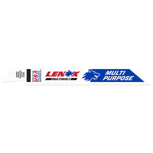 Lenox Reciprocating Saw Blades, 6 in L, Steel 20561S610R