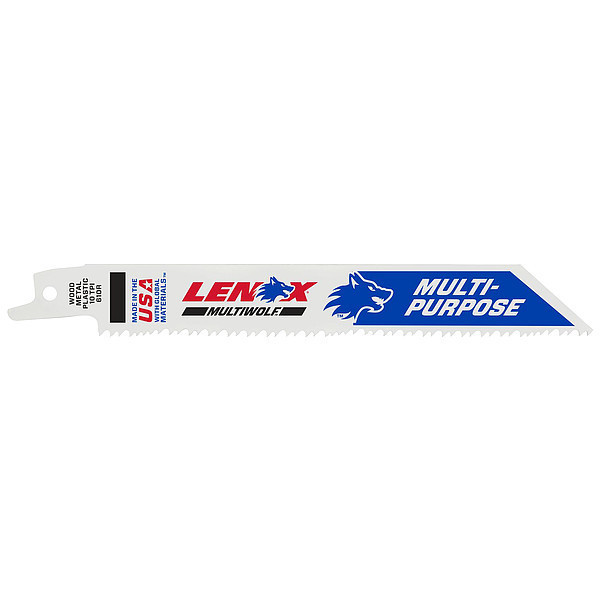 Lenox Reciprocating Saw Blades, 6 in L, Steel 20565S614R