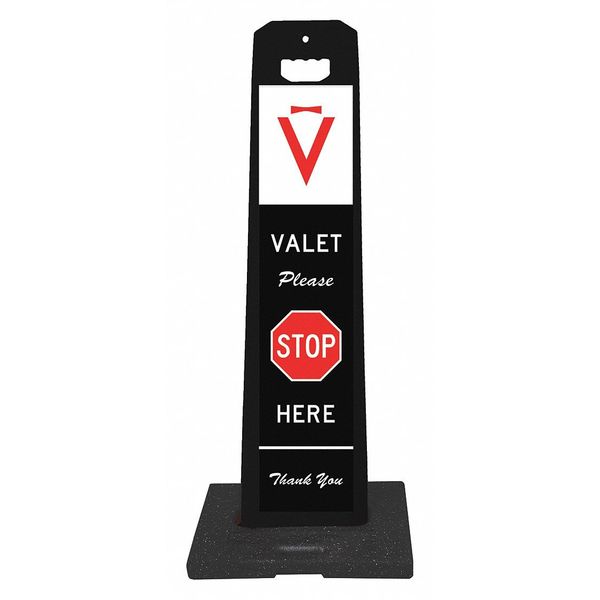 Plasticade Panel, Vertical, Valet Stop, Blk 4100-BK-PARK7