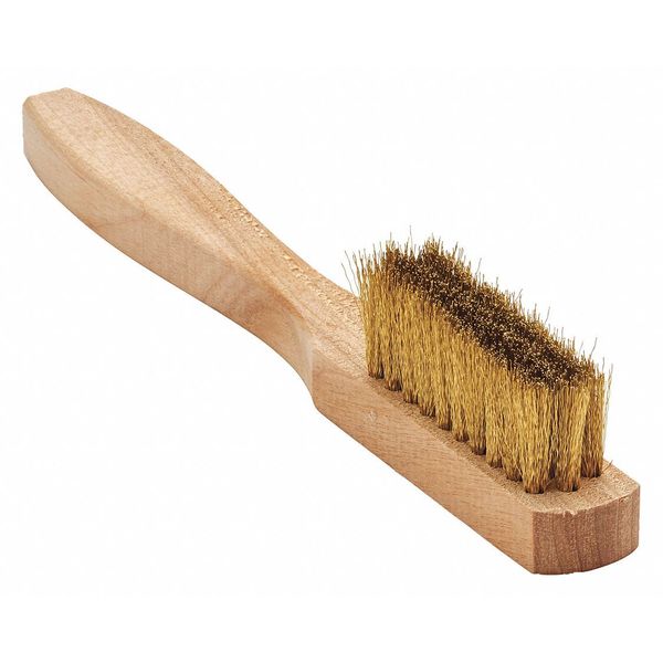 Tanis Brush Brush, Utility Scratch, Wood Handle, Brass, 4-1/2 in L Handle, 1-1/2 in L Brush, Hardwood 00046