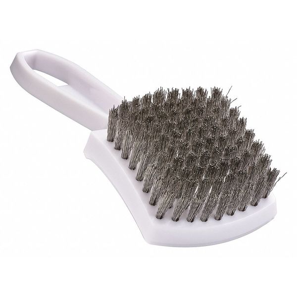 Tanis Brush Brush, Large, Plastic Handle, SS, 5-7/8 in L Handle, 3 in L Brush, Plastic 00513