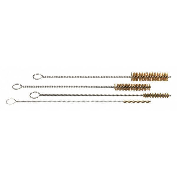 Tanis Brush Mini Brush Set, Brass, Tube Diameter, PK4 08050