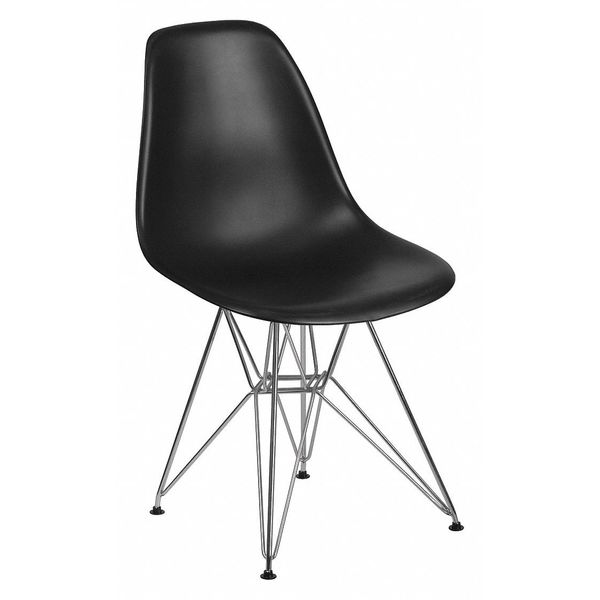 Flash Furniture Chair, 22-1/2"L32"H, ElonSeries FH-130-CPP1-BK-GG