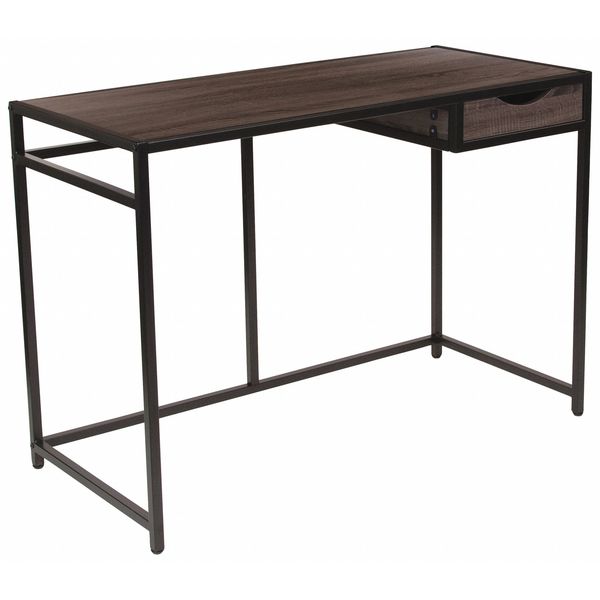 Flash Furniture Computer Desk, 19-3/4" D, 42" W, 29-1/2" H, Driftwood, Driftwood NAN-JN-21706T-GG