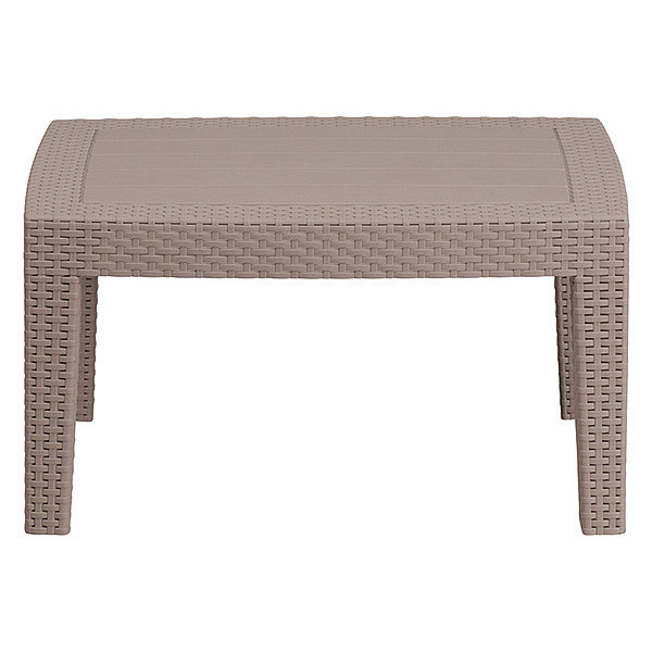 Flash Furniture Seneca Light Gray Faux Rattan Coffee Table DAD-SF2-T-GG