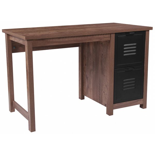 Flash Furniture Computer Desk, 23-1/2" D X 47-1/4" W X 30" H, Crosscut Oak, Particleboard, Table Top: Laminate NAN-JN-21736T-GG
