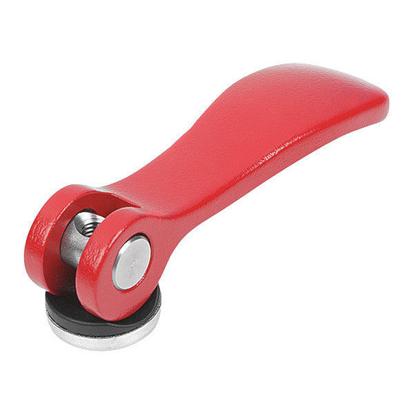 Kipp Cam Lever Size: 9 D=8-32, A=36, 2, B=14, 4, Aluminum Red RAL 3003 Powder-Coated, Comp: Stainless Steel K0005.95114AE