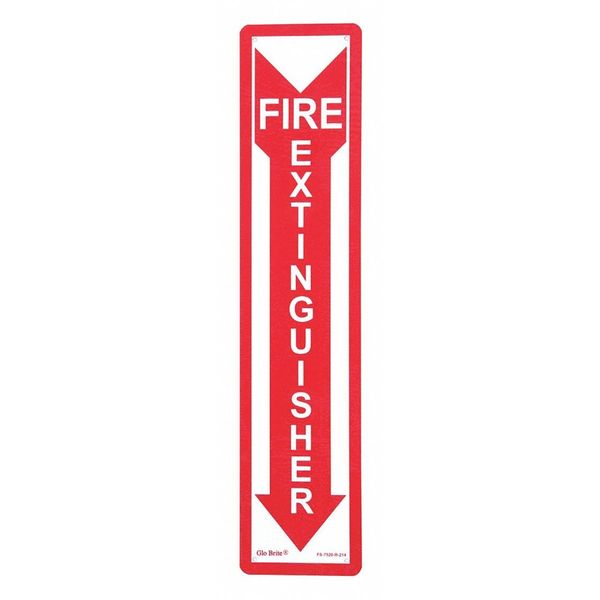 Jessup Glo Brite Fire Exit, Rigid Arrow, PL, 4"x18" FS-7520-R-214