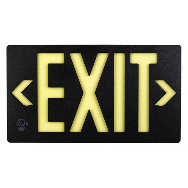 Jessup Glo Brite Exit, PF100, Black Frame Double Sided 7062-100-B