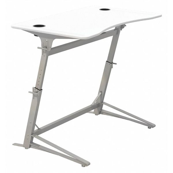 Safco Standing Desk, 31-3/4" D X 47-1/4" W X 36" to 42" H, White 1959WH