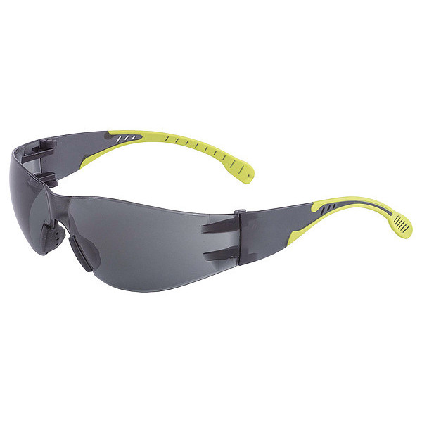 Erb Safety Safety Glasses Gray, Green temples 16269