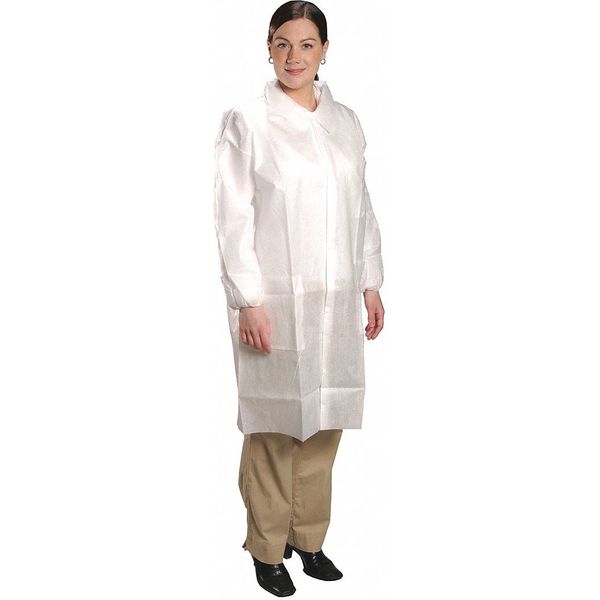 Alphaguard Critical Cover Alphaguard Lab Coat, Disposable, 3 Pckts, M, PK30, Color: White LC-32622-2