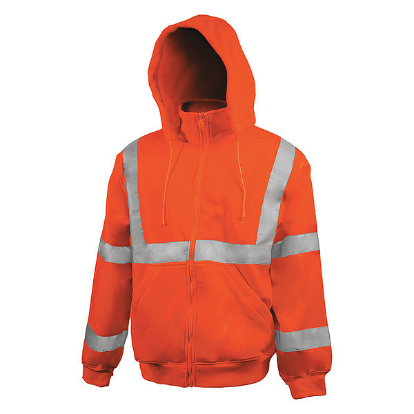 Vea Hi-Vis Hooded Sweatshirt, Lime, XL VEA-602-ST-OR-XL