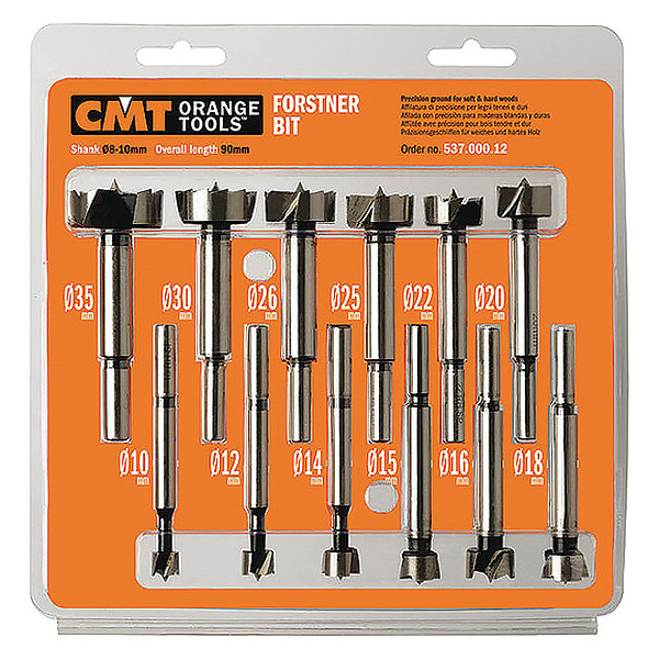 Cmt Forstner Bit, Set, 12pcs. 537.000.12