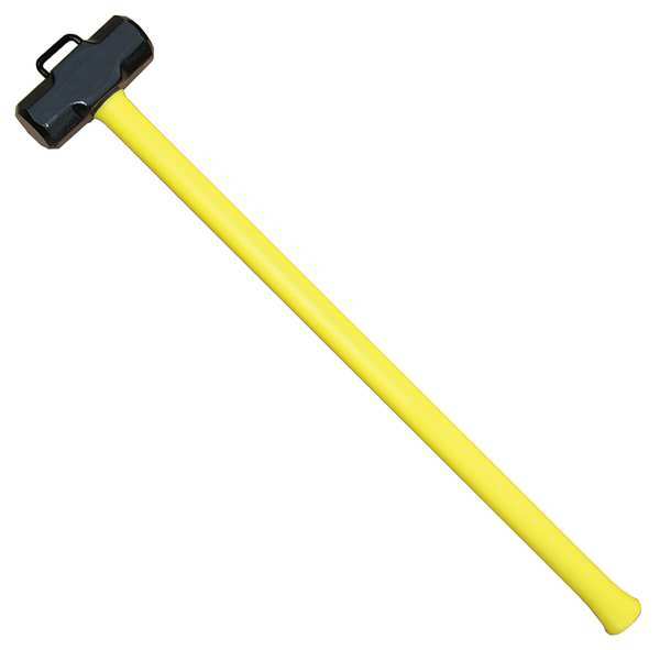 Leatherhead Tools Sledge Hammer, 36" Yellow Fiberglass Handle, 8 lb. Head SLY-8-36HM