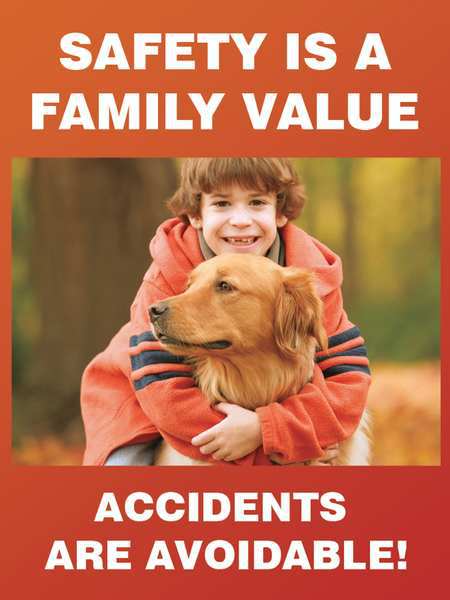 Accuform Poster, Safety Is A Family, 18 x 24 In. SP124527L