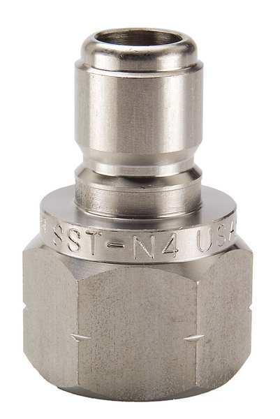 Parker Hydraulic Quick Connect Hose Coupling, 303 Stainless Steel Body, Ball Lock, 1/8"-27 Thread Size SST-N1