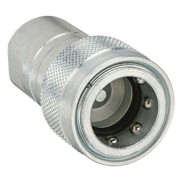 Pioneer Hydraulic Quick Connect Hose Coupling, Steel Body, Sleeve Lock, 3/4"-16 Thread Size, 4000 Series 4050-15P