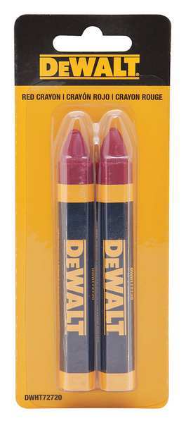 Dewalt Red Lumber Crayon, 2 PK DWHT72720