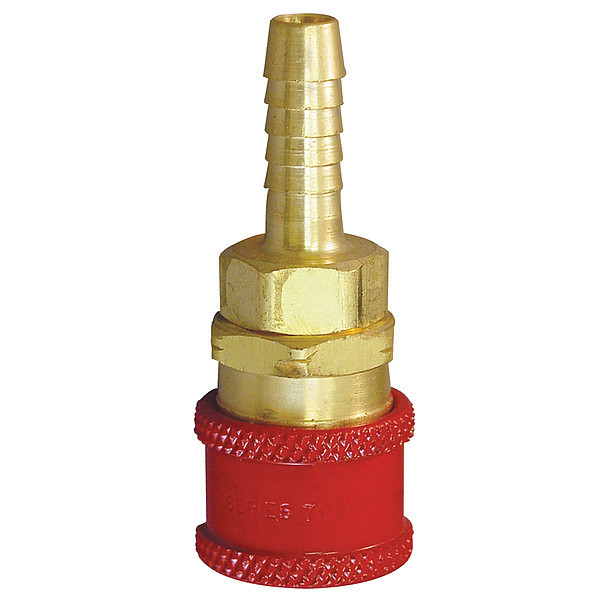 Hansen Coupler Body, Hose Barb, 1/4, Brass RD707SL