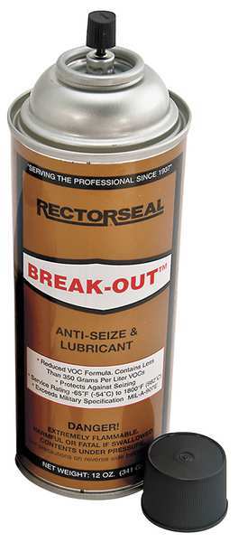 Rectorseal Anti Seize, Aerosol, Break Out, 12 oz. 73861