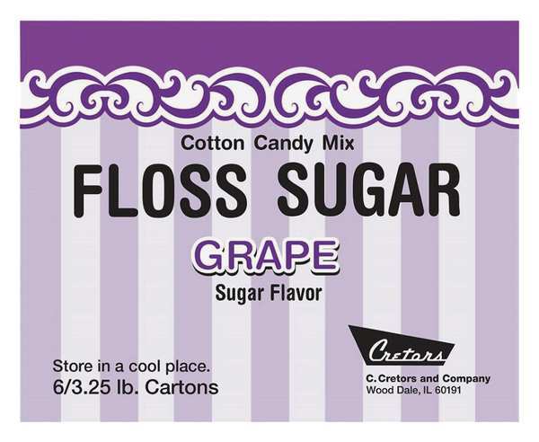 Cretors Cotton Candy Grape Mix, 3-1/4 lb., PK6 7409-GR