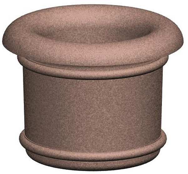 Petersen Manufacturing 48" Round Security Planter, Concrete A4