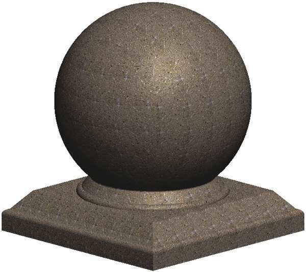 Petersen Manufacturing 36" Spherical Security Bollard, Concrete SPH36