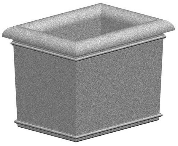 Petersen Manufacturing 48" x 36" Security Planter, Concrete A48X36X36