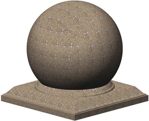 Petersen Manufacturing 48" Spherical Security Bollard, Concrete SPH48
