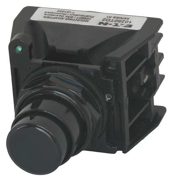 Eaton Hazardous Location Push Button with Contacts, 30 mm, 1 NC, 1 NO, Black E34EX708B