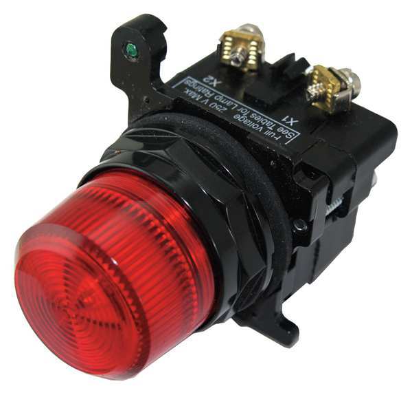 Eaton Cutler-Hammer Pilot Light, LED, 120VAC, Red 10250T197HLRP2A