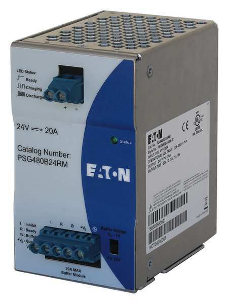 Eaton DC Power Supply, 24V DC, 24V DC, 480W, 20A, DIN Rail PSG480B24RM