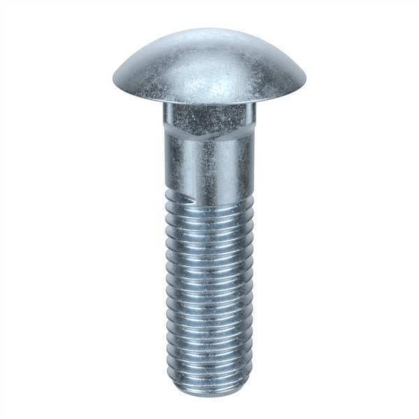 Zoro Select Carriage Bolt, 3/8-16, 7In, LCS, Plain, PK10 U08300.037.0700
