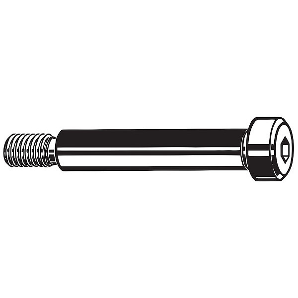 Zoro Select Shoulder Screw, 3/4"-10 Thr Sz, 1 in Thr Lg, 3 in Shoulder Lg, Alloy Steel U07111.100.0300