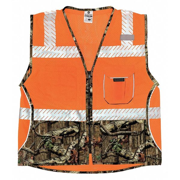 Kishigo Medium Men's Safety Vest, Orange 1524-M