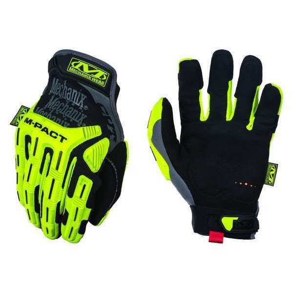 Mechanix Wear Hi-Vis Cut Resistant Impact Gloves, A5 Cut Level, Uncoated, 2XL, 1 PR SMP-C91-012