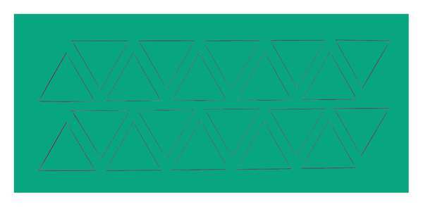 Magna Visual Magnetic Triangles, 3/4 In. W, Green, PK20 FI-326