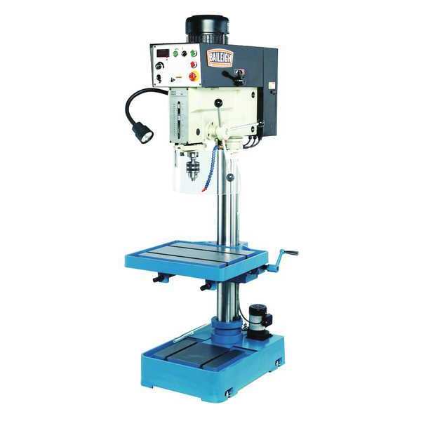 Baileigh Industrial Floor Drill Press, Belt Drive, 2 hp, 220 V, 20 13/16 in Swing, Variable Speed DP-1250VS-HS