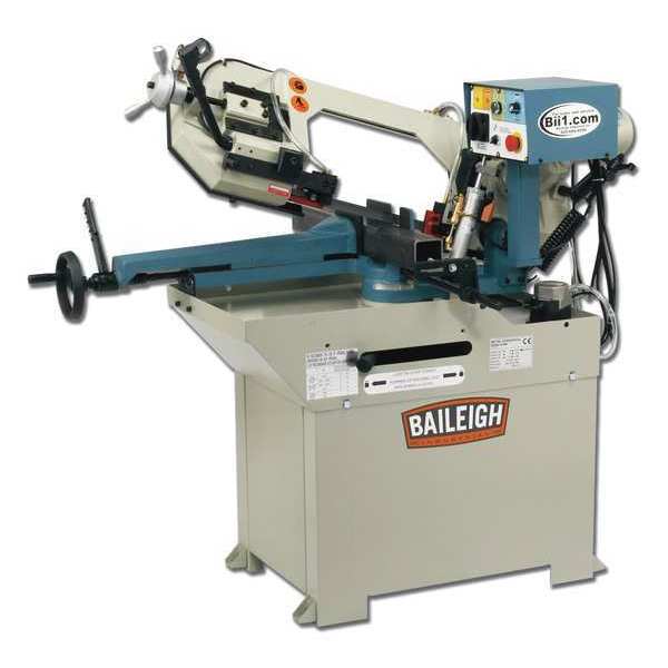 Baileigh Industrial Band Saw, 4-5/8" x 9-5/8" Rectangle, 8-3/4" Round, 8.75 in Square, 110V AC V, 2 hp HP BS-250M