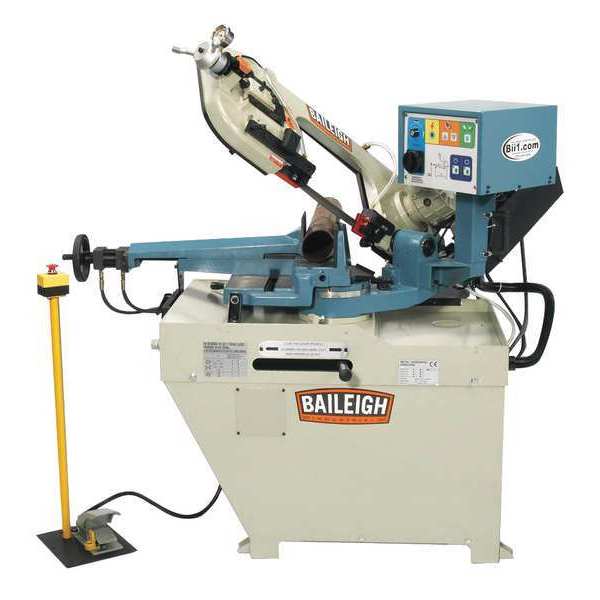 Baileigh Industrial Band Saw, 10-9/16" x 4-5/16" Rectangle, 8-3/4" Round, 8.75 in Square, 220V AC V, 1.5 hp HP BS-260SA