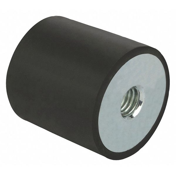 Kipp Rubber Buffer, Natural Rubber Shore 55A, 1060 N Max, M8, cylindrical, internal threads K0569.04003055