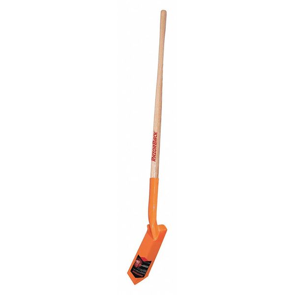 Razor-Back Trenching Shovel, Steel Blade, 48 in L Hard Wood Handle 47024