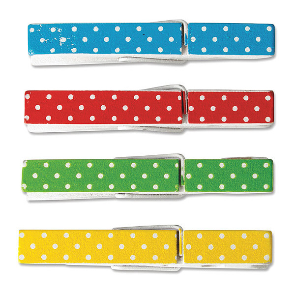 Teacher Created Resources Clothespins, Polka Dots, 20PK 20671