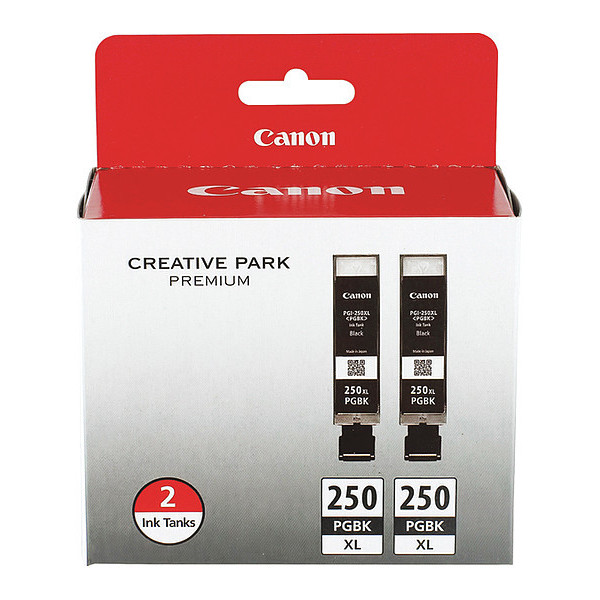 Canon Cartridges, Ink, C, M, YPK2 PGI250XL2PK